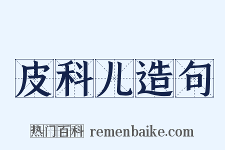 皮科儿造句是什么意思的图片